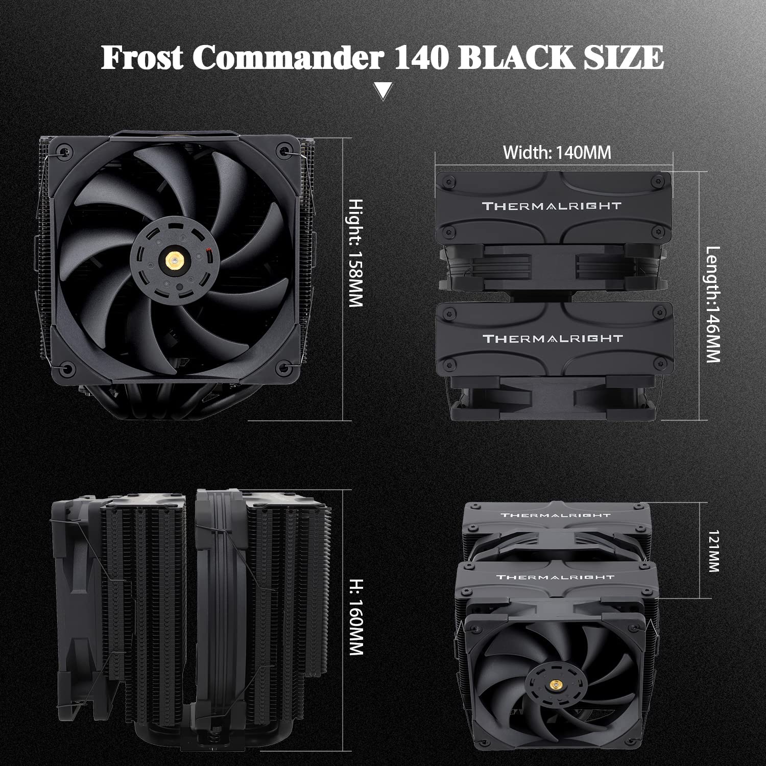 Amazon.co.jp: Thermalright Frost Commander 140 ブラック CPUエア